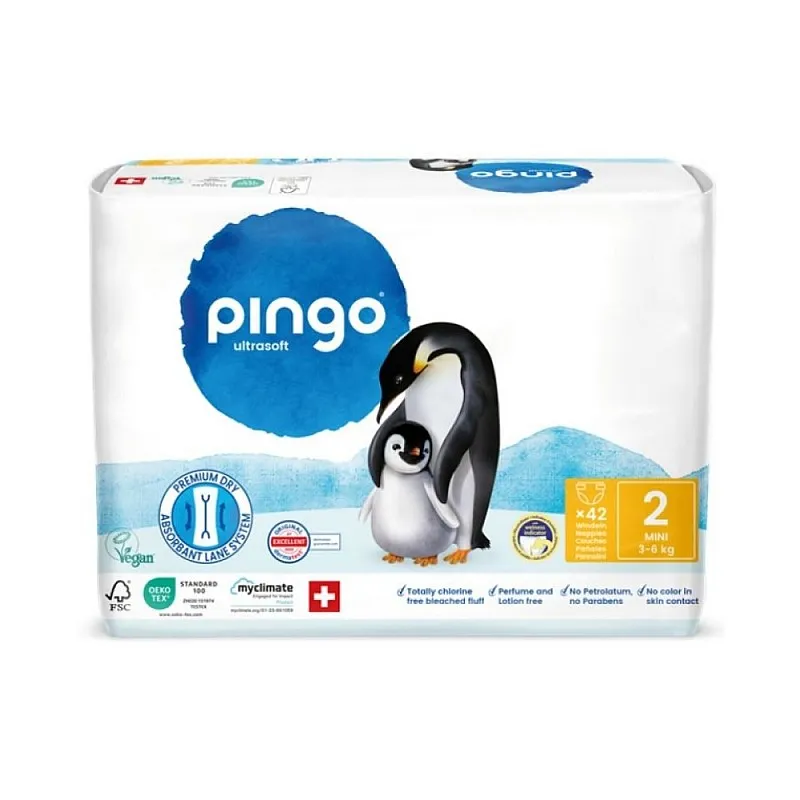 Pingo Ultrasoft Пелени 2 Mini 3-6кг 42бр.