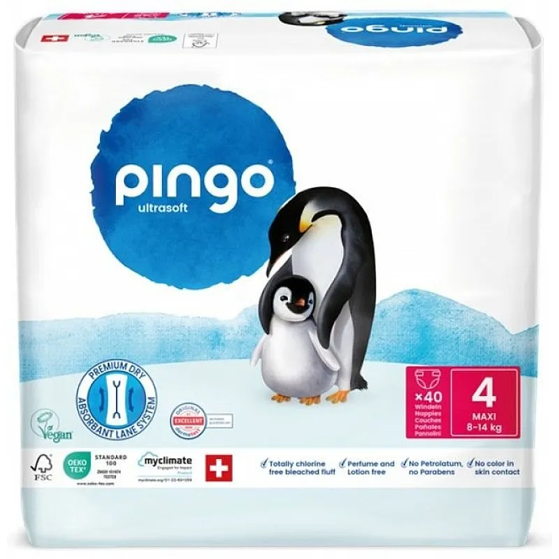 Pingo Ultrasoft Пелени 4 Maxi 8-14кг 40бр.