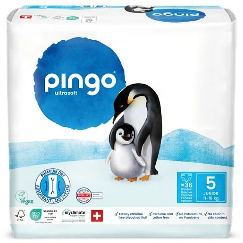 Pingo Ultrasoft Пелени 5 Junior 11-16кг 36бр.