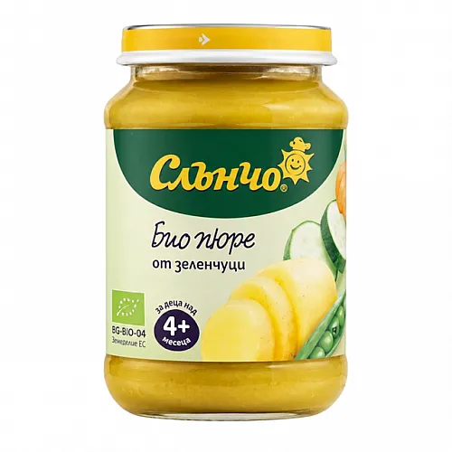 Слънчо Биологично пюре от зеленчуци 4м. 190г