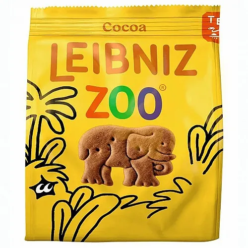 Leibniz Какаови бисквити Zoo jungle 100г