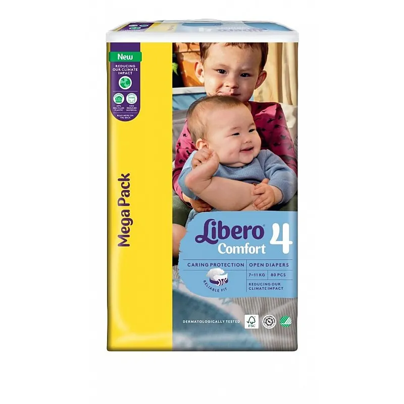 LIBERO COMFORT 4 Пелени 7-11кг  80бр.
