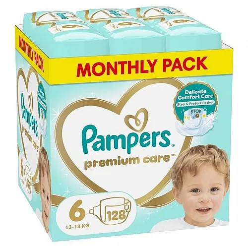Pampers Premium Care 6  13-18кг - 128бр.