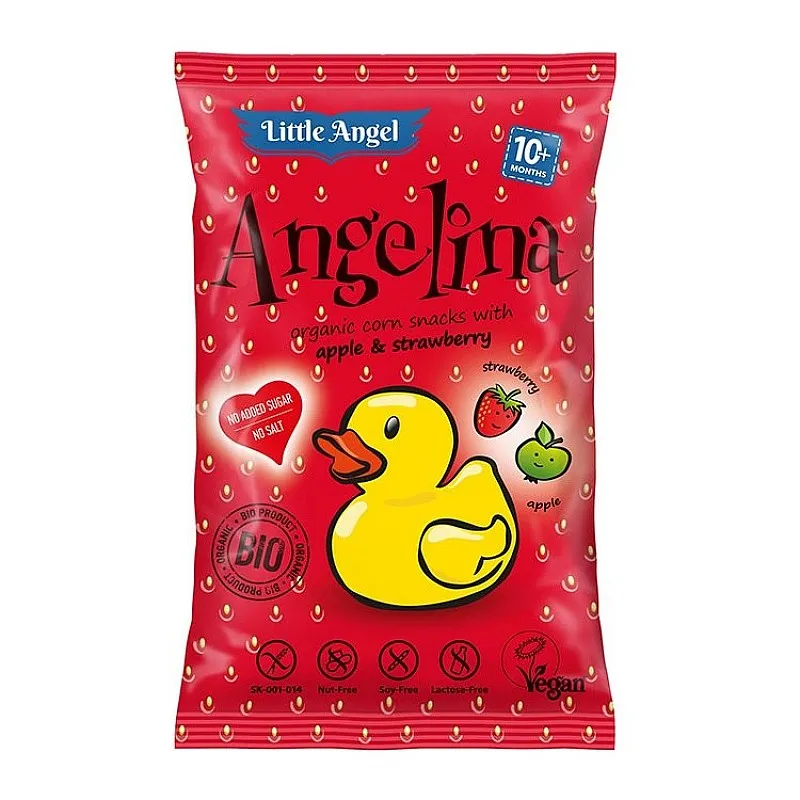 McLLOYD'S Little Angel Био царевичен снакс с ягода и ябълка 30г