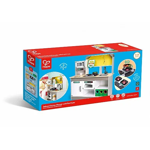 Детски игрален комплект, Hape, Делукс кухня със звук и светлина