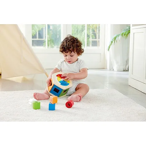 Разноцветен дървен сортер, Hape, 7 части