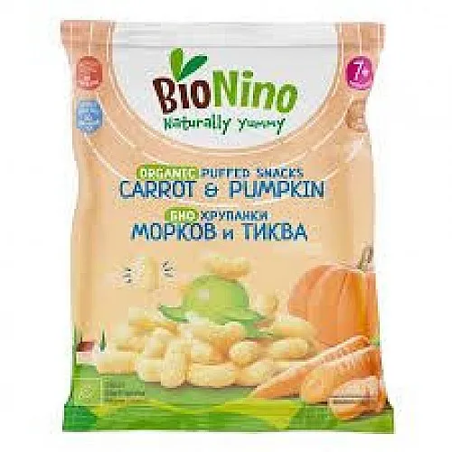 Bionino Био хрупанки с морков и тиква 15г 7м.