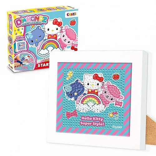 Комплект диамантен гоблен, Craze, DIAMONDZ, Hello Kitty, за начинаещи