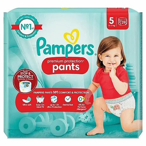 Pampers Premium Protection Гащички за еднократна употреба 5 12-17кг 29бр.