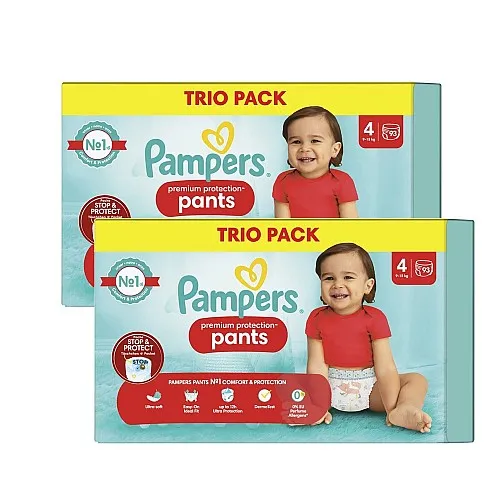Pampers Premium Protection Гащички за еднократна употреба 4 9-15кг 186бр.