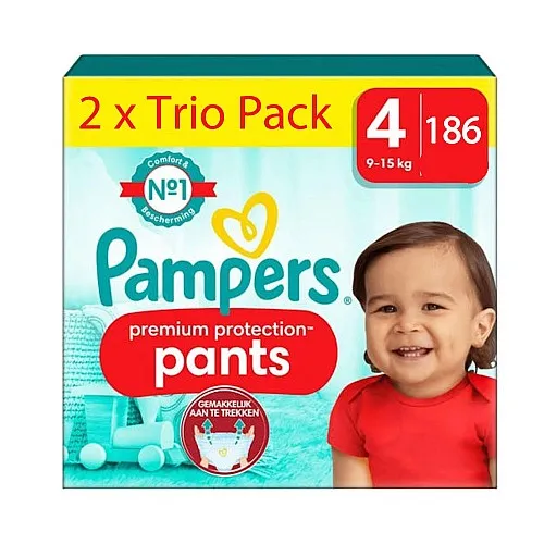 Pampers Premium Protection Гащички за еднократна употреба 4 9-15кг 186бр.