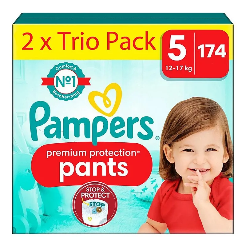 Pampers Premium Protection Гащички за еднократна употреба 5 12-17кг 174бр.