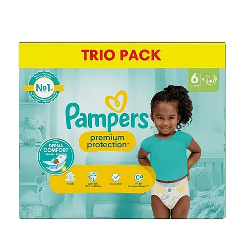 Pampers Premium Protection Памперси за еднократна употреба 6 13-18кг 90бр.