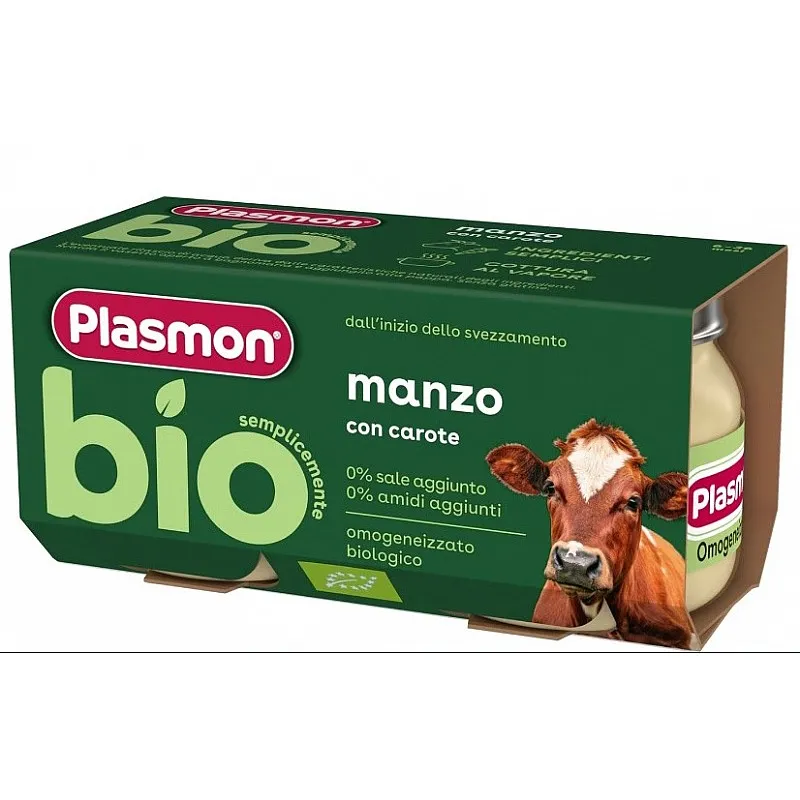 Plasmon БИО Говеждо с моркови 6м. 2х80г