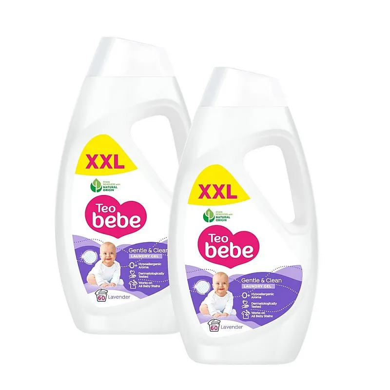 Teo bebe Течен перилен препарат Лавандула 120 пранета 2x2,7л Teo bebe Течен перилен препарат Лавандула 120 пранета 2x2,7л