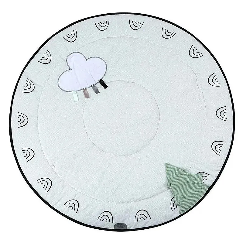 Активна гимнастика Tiny Love Developmental Gymini от серията Black&White Décor с кръгло килимче с диаметър 90 см, регулируеми арки и селекция от 5 играчки, 0м+