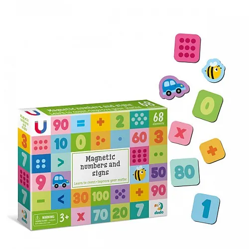 Dodo Образователна магнитна игра 68 части - Числа и знаци