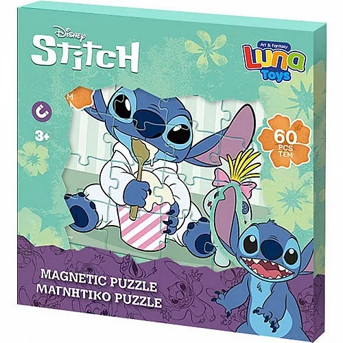 Luna Toys Магнитен пъзел Лило и Стич 3х20 елемента