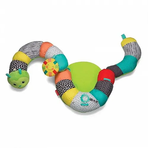 Бебешка възглавница, Infantino, 2 в 1, За игра по корем и сядане, Гъсеница
