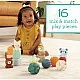 Комплект бебешки сензорни играчки, Infantino, Меки цветове, 16 бр.