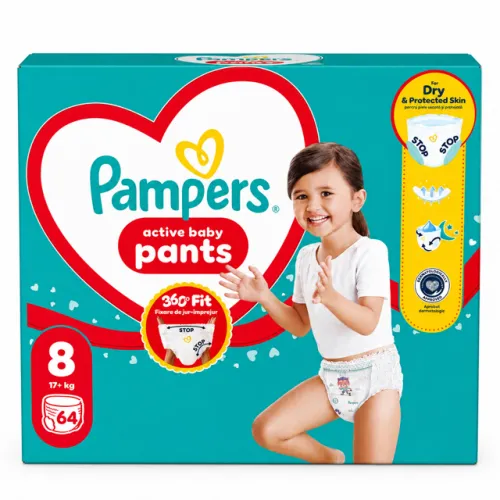 Pampers Гащички за еднократна употреба 8 17+кг 64бр.