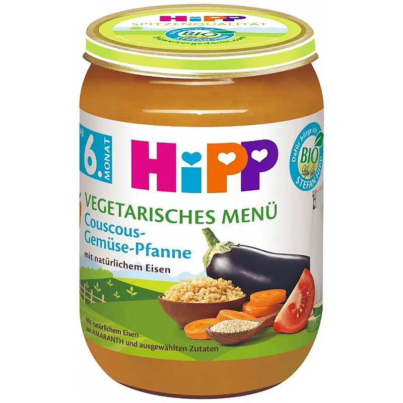 HiPP БИО Кускус със зеленчуци 6м. 190г HiPP БИО Кускус със зеленчуци 6м. 190г