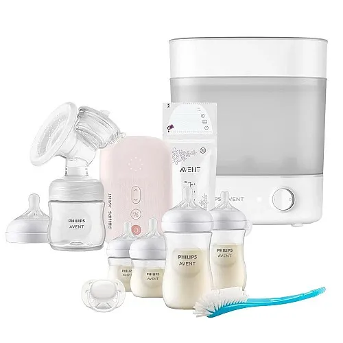 AVENT Eлектрическа помпа Natural Motion + Електрически стерилизатор Advanced + Philips Avent Комплект за новородено NATURAL RESPONSE 3.0 PP