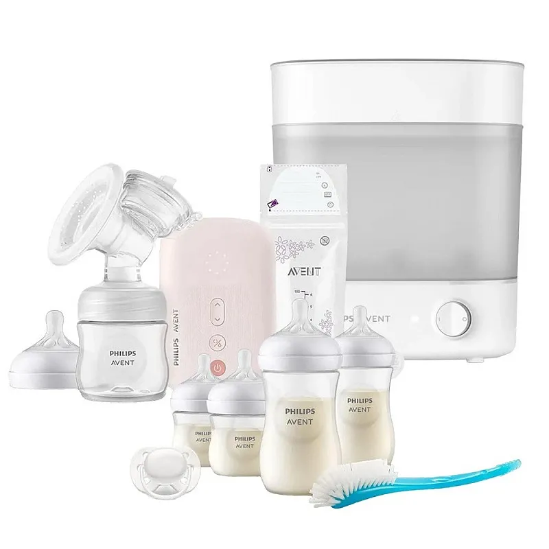 AVENT Eлектрическа помпа Natural Motion + Електрически стерилизатор Advanced + Philips Avent Комплект за новородено NATURAL RESPONSE 3.0 PP