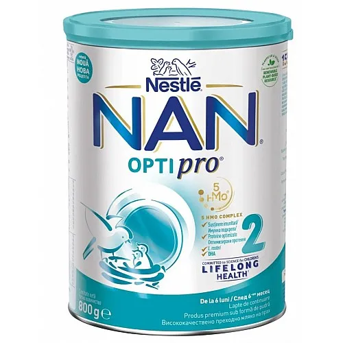 NESTLE NAN 2 Висококачествено преходно мляко NAN OPTIPRO HM-O 6-12м. 800г