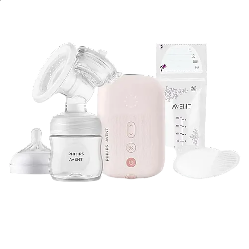 AVENT Единична електрическа помпа Natural Motion + AVENT Електрически стерилизатор Premium с функция за изсушаване + Комплект шишета за новородено Natural Response с клапа AirFree