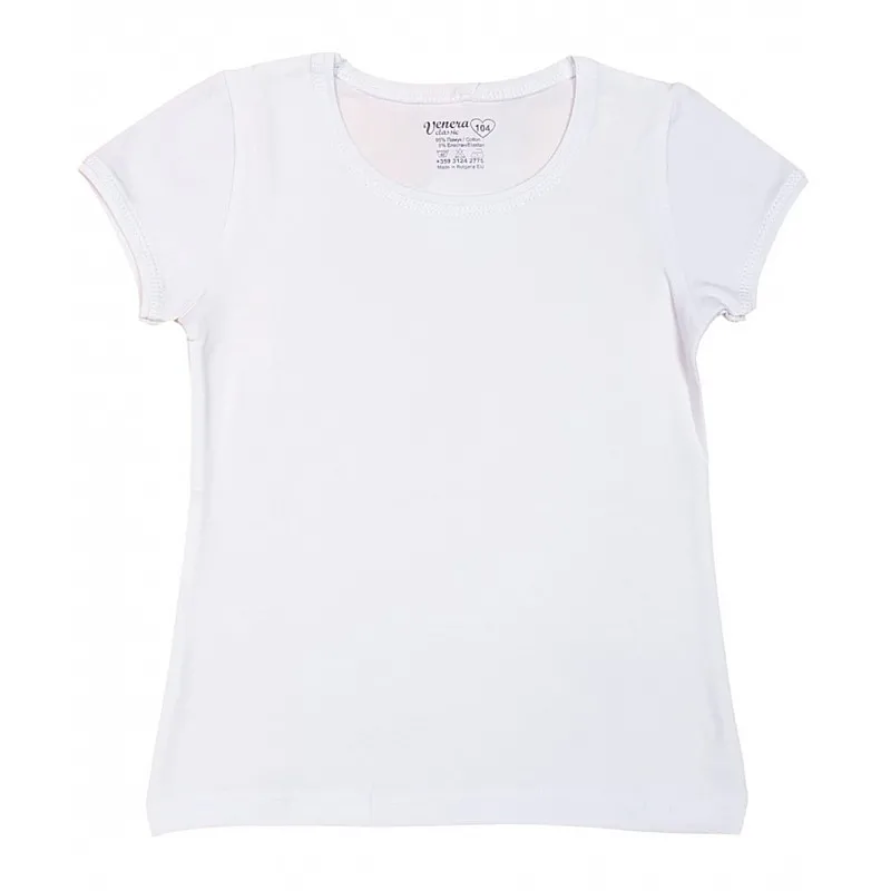 ВЕНЕРА Бяла тениска за момиче 2-1520