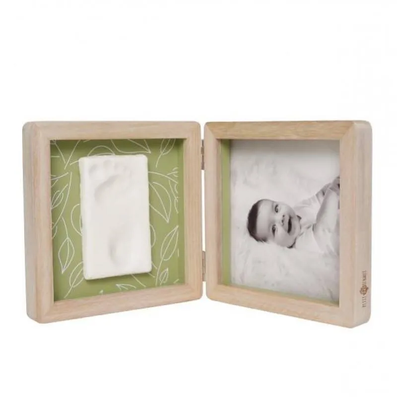 Petit Artichaut Двойна дървена рамка за бебешки отпечатък и снимка - Olive Tree