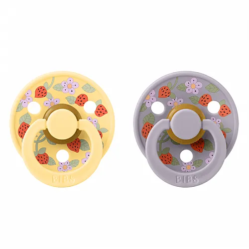 Bibs 2бр. биберони Liberty Colour Strawberries and Cream Pale Butter, 0-6м