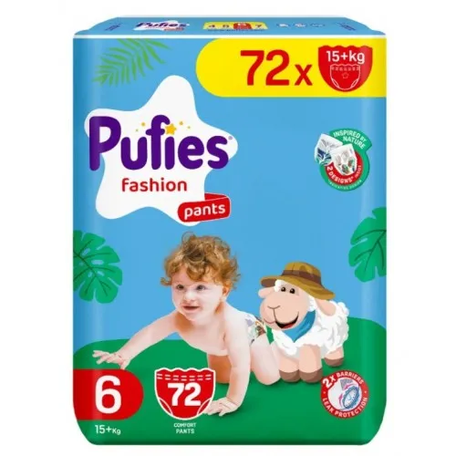 Pufies Памперс гащички 6 15+кг 72бр.