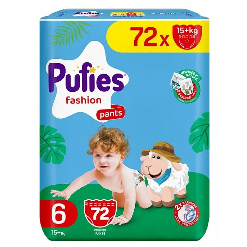 Pufies Памперс гащички 6 15+кг 72бр.