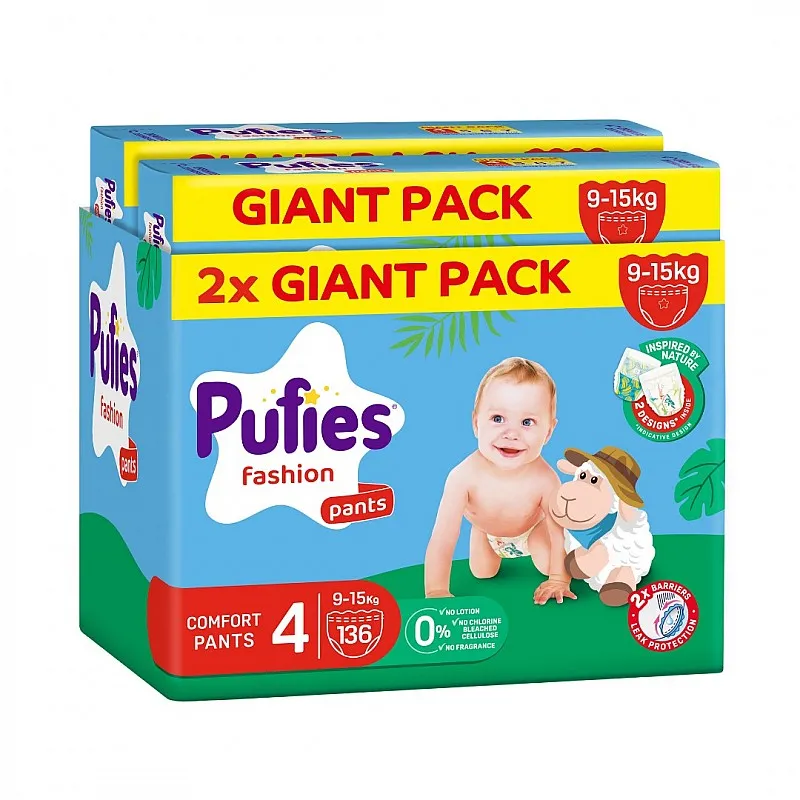Pufies Гащички за еднократна употреба 4 9-15кг 136бр.