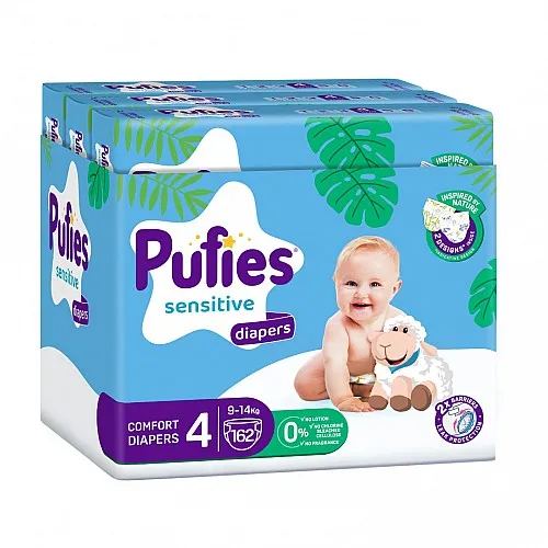 Pufies Sensitive 4 9-14кг 162бр.