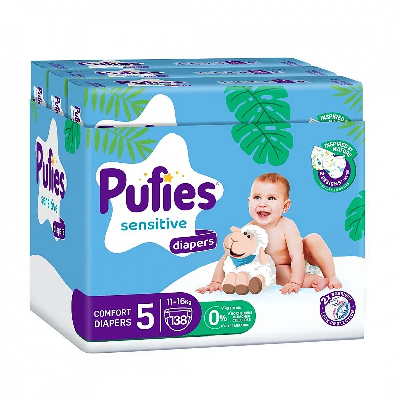 Pufies Sensitive 5 11-16кг 138бр.