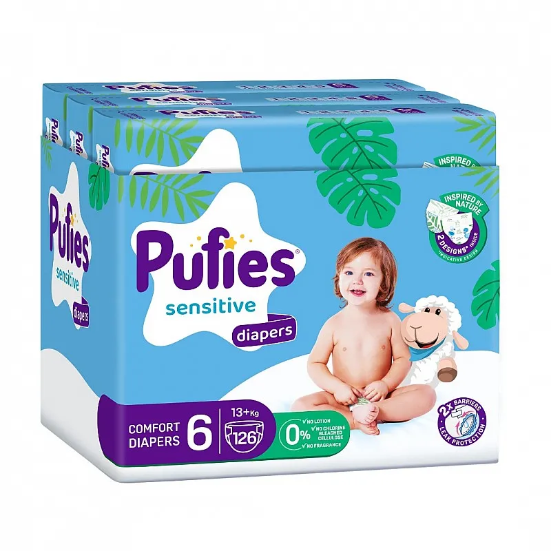 Pufies Sensitive 6 13+кг 126бр.
