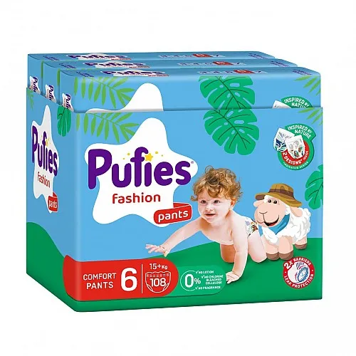 Pufies Памперс гащички 6 15+кг 108бр.