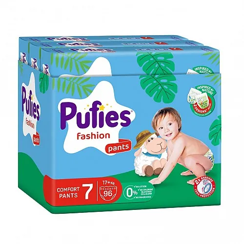 Pufies Пелени гащички 7 17+кг 96бр.