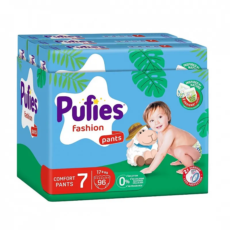 Pufies Пелени гащички 7 17+кг 96бр.