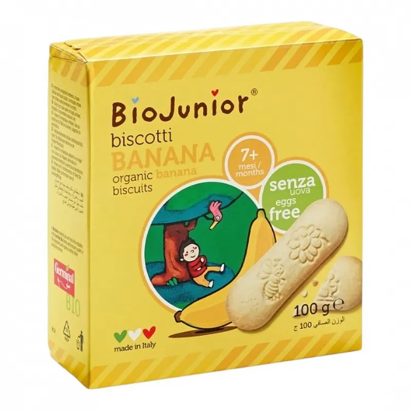 BioJunior БИО Бебешки бисквити с банан 7м. 100г