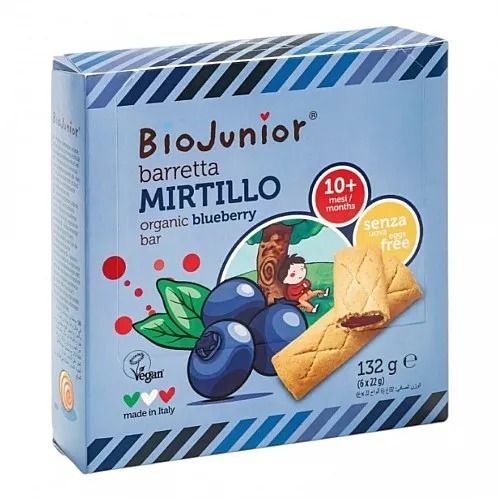 BioJunior БИО Бебешки бисквити с боровинка 10м. 132г