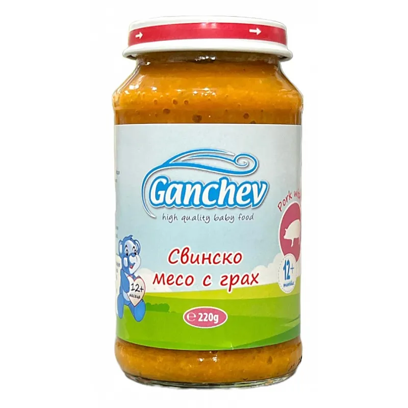 GANCHEV Свинско с грах 12м. 220г