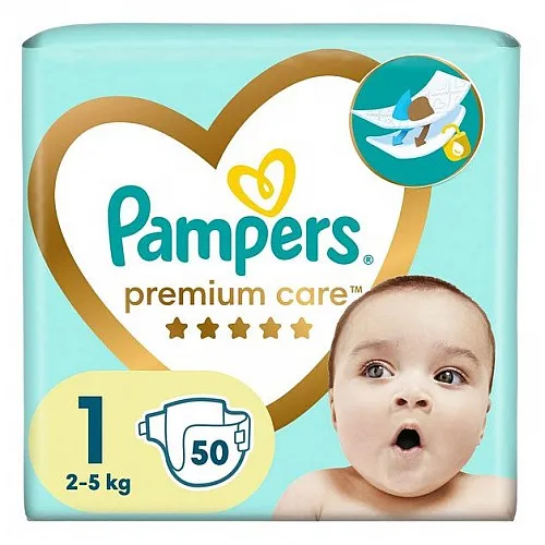 Pampers Premium Care 1 Newborn 2-5 кг  - 50бр.