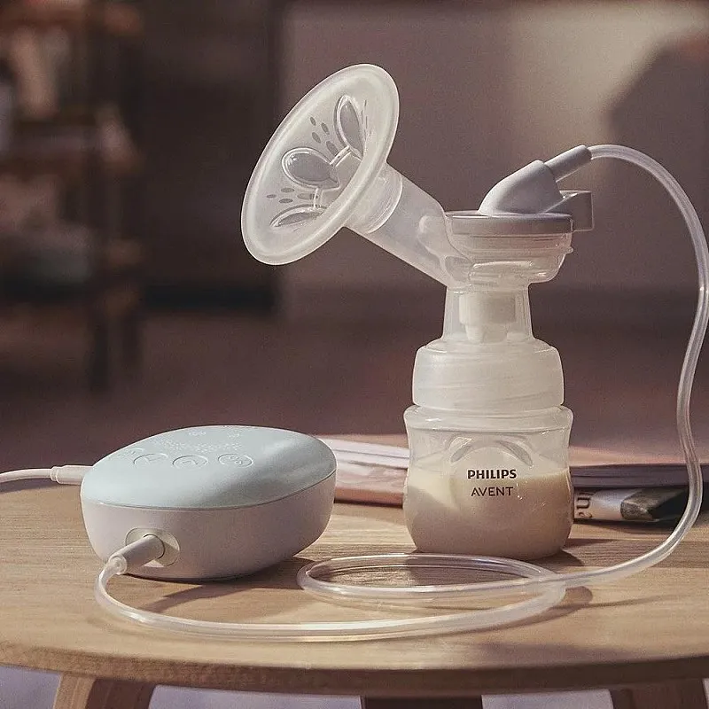 Единична електрическа помпа за изцеждане на кърма Philips AVENT Essential SCF323/11, с мек силиконов уплътнител с унифициран размер