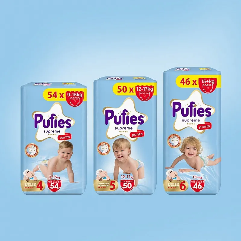 Pufies Supreme Гащички за еднократна употреба 3 6-11кг 40бр.