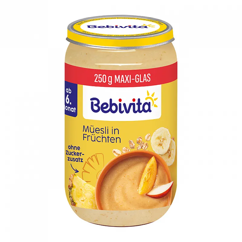 BEBIVITA БИО Плодове с мюсли 6м. 250г