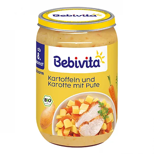 BEBIVITA БИО Картофи и зеленчуци с пуешко месо 8м. 220г